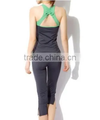 Red Woman Jogging Shirts Body Building Sport Wear Aerobics Pant Suit