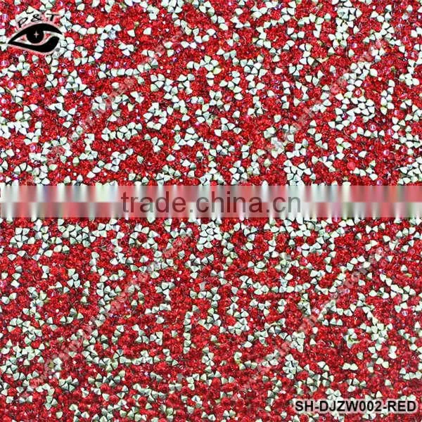 New Designs Hot fix rhinestone mesh iron on crystal mesh trim Adhesive Rhinestone Transfer Sheets