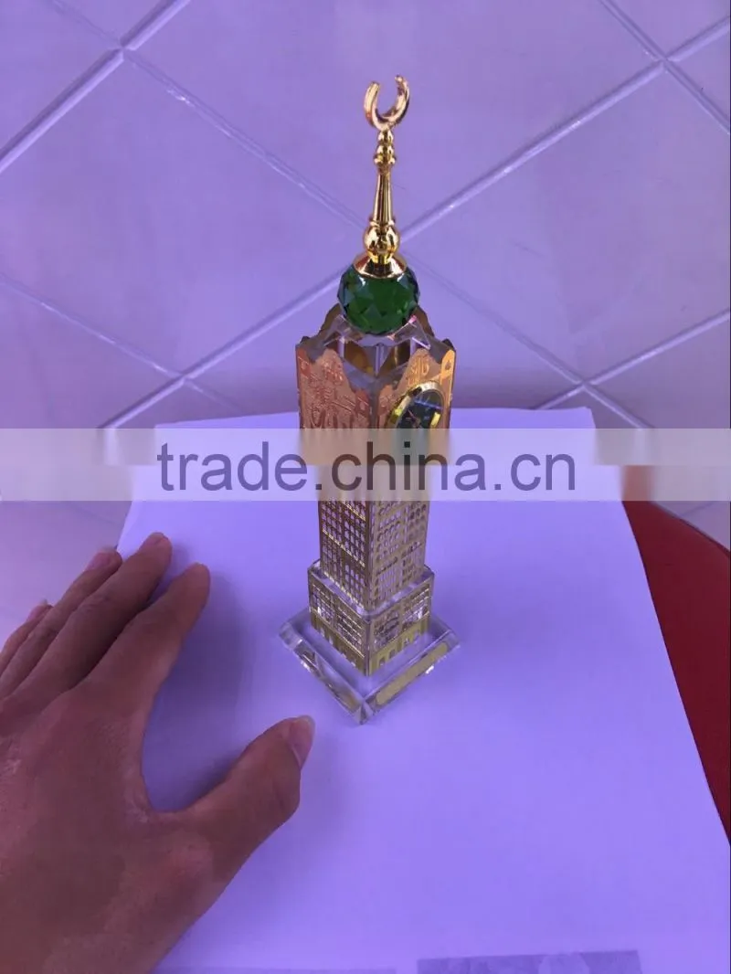 Crystal makkah clock tower For Islamic Gift Ramadan Gift JC-D007