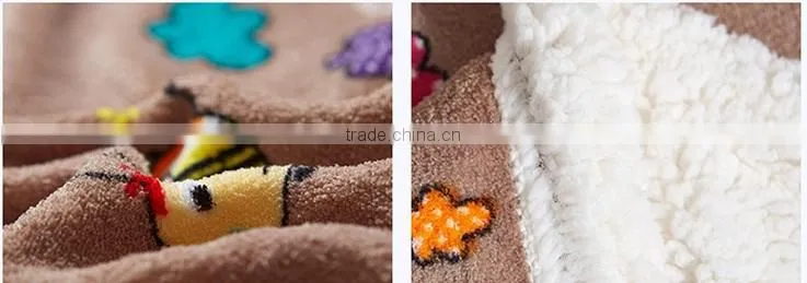 hard-working bee two-sides coral fleece blanket/sheet