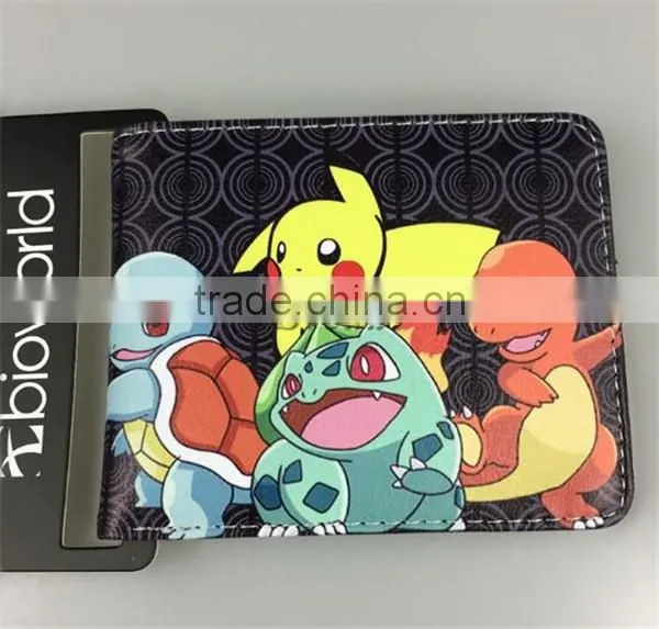 Hot Game Pokemon Go Wallet High Quality Pokemon Pikachu Money bag Pocket monster purse Cartoon Fold Wallet