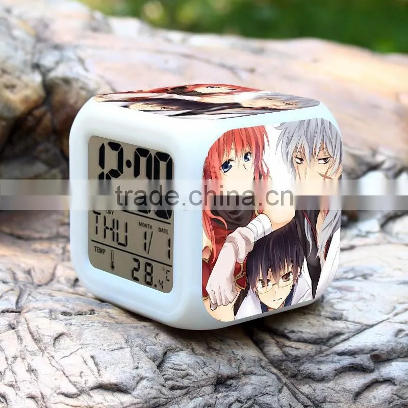 (Hot Anime) Led clock Gin Tama Alarm clock,LED digital clock, low price led digital clock display