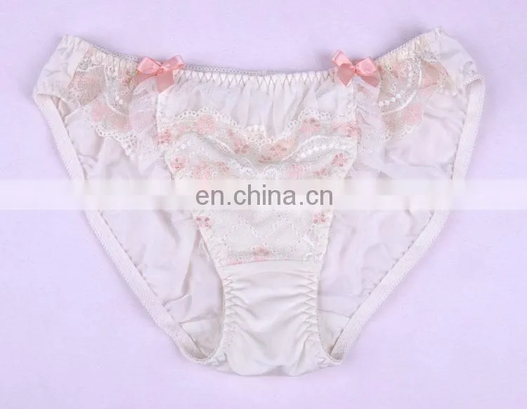 High Quality Pretty Pattern Women Pink Bow Tie Sexy Children Panties
