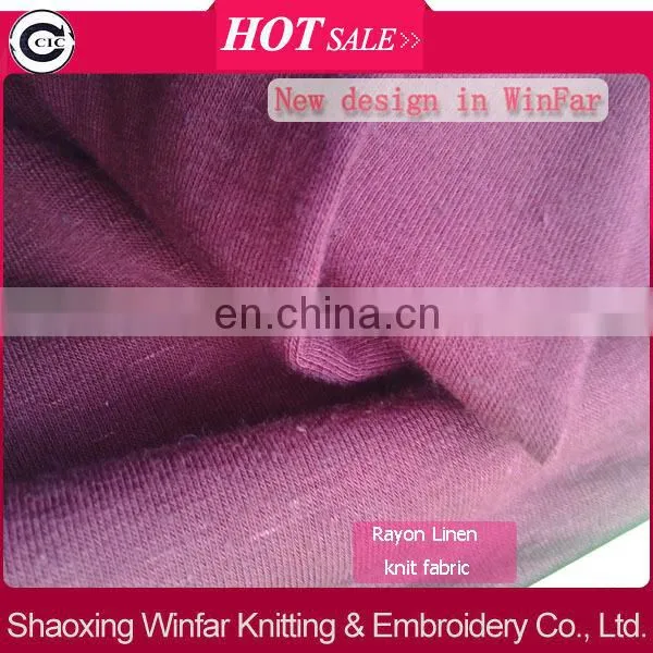 shaoxing winfar NEW export garment knitting fabric,linen rayon fabric,rayon/linen