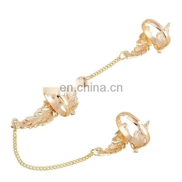 Delicate Filigree Ring Hollow Pattern Diamond Knuckle Ring 2 Sets