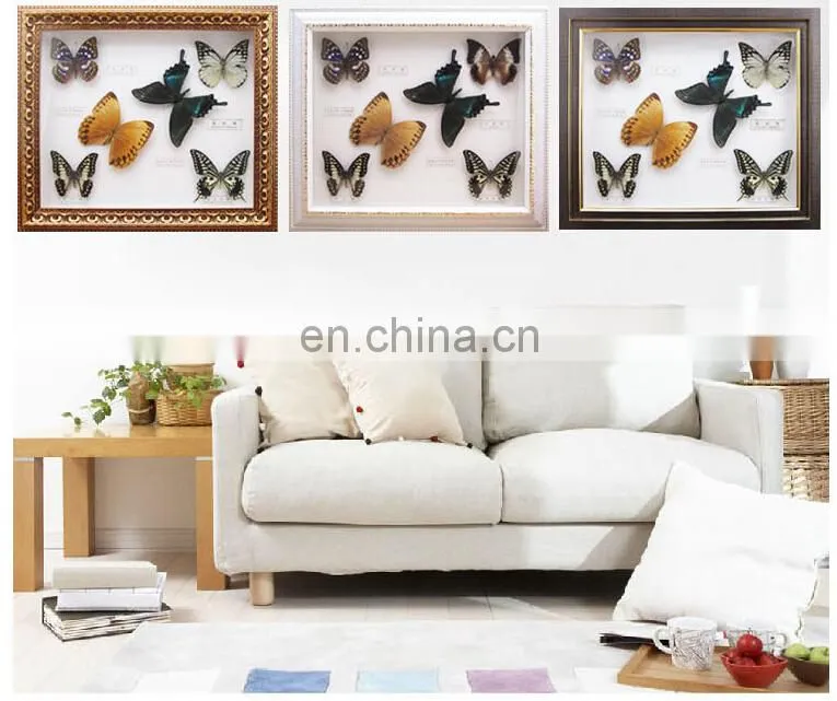 2015 New real butterfly gift picture frame for Art Collection or home decoratons