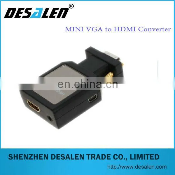 2014 New hot Mini VGA 2 HDMI Converter ,Factory Supply