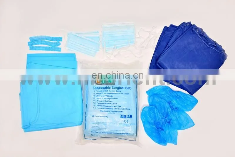 Disposable hospital SMS PP gown surgical suit