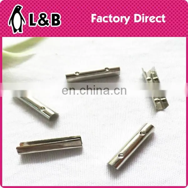 fashion 2015 silver color 4*20mm ends fastener metal gold clasp for cord ends