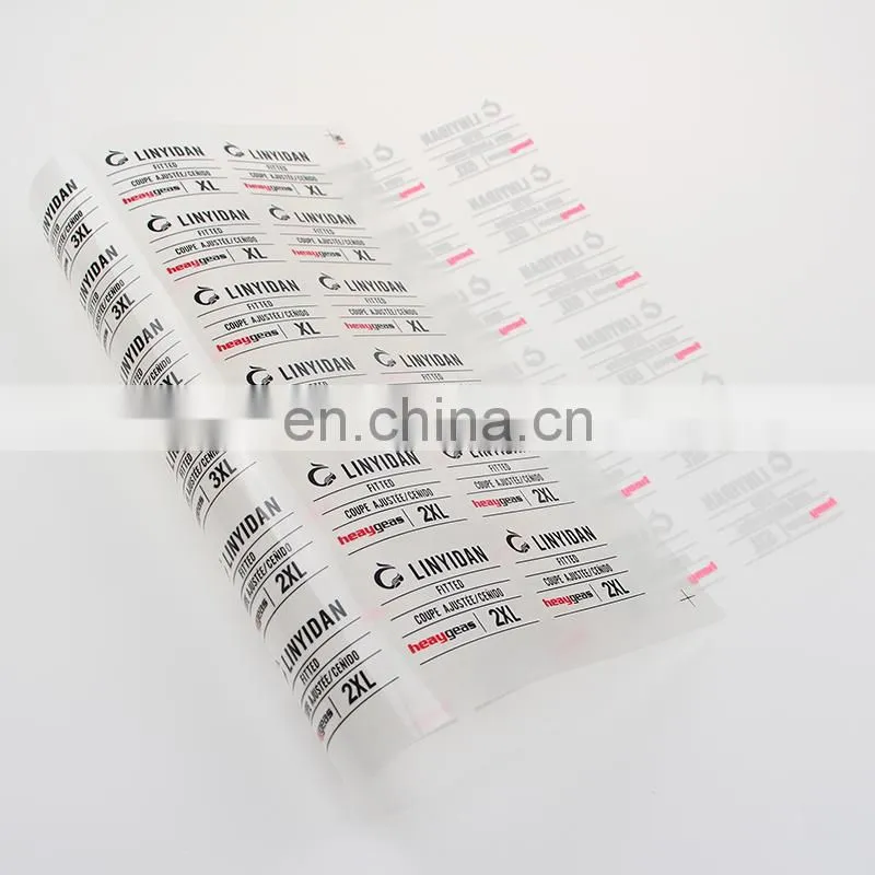 Made in China polyester cotton care label