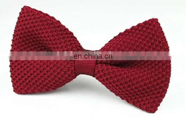 plain color knitted bowtie
