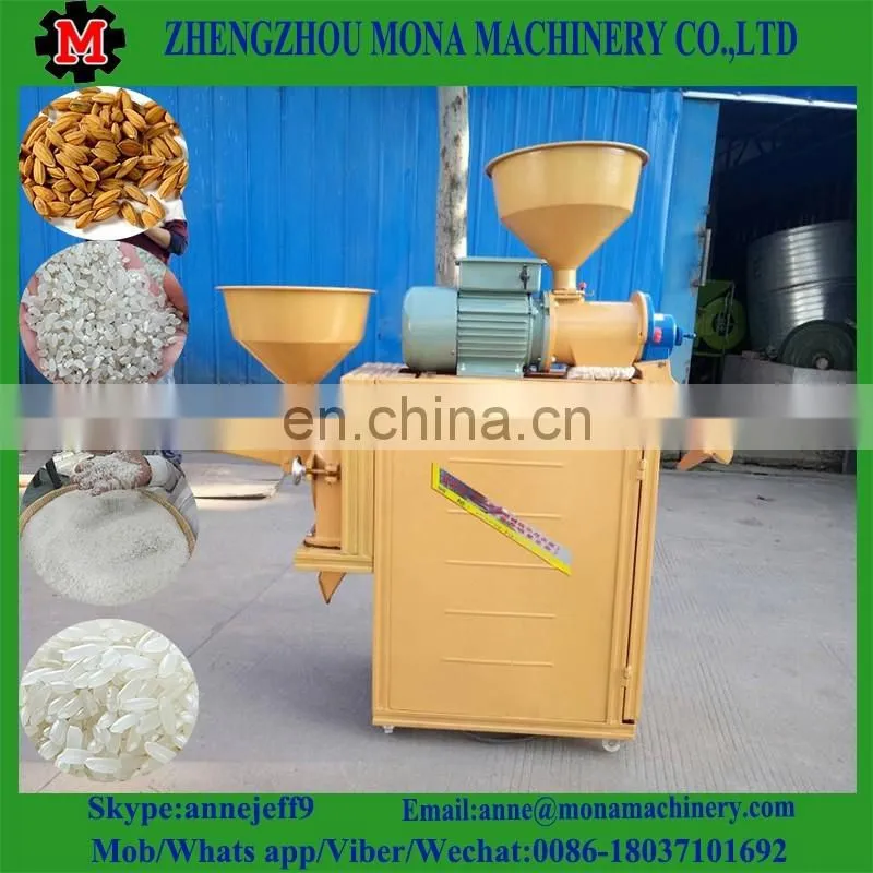 Diesel engine rice husk removing machine