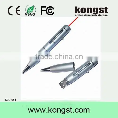 Promotion Metal Ball Pen USB Flash Drive with Laser