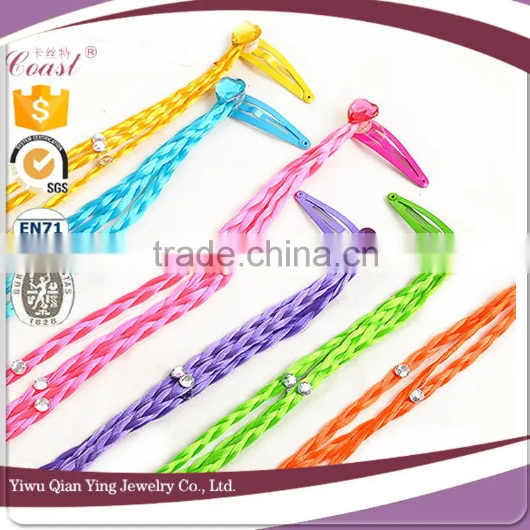 fashion kids cheap yiwu BB clip braid hair accessories