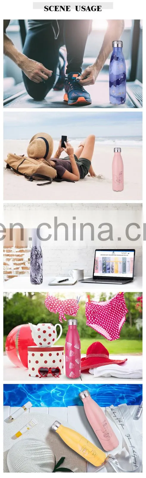 portable hiking modern travel outdoor beer hot sale stainless steel custom logo drinking bottle sublimation tumbler