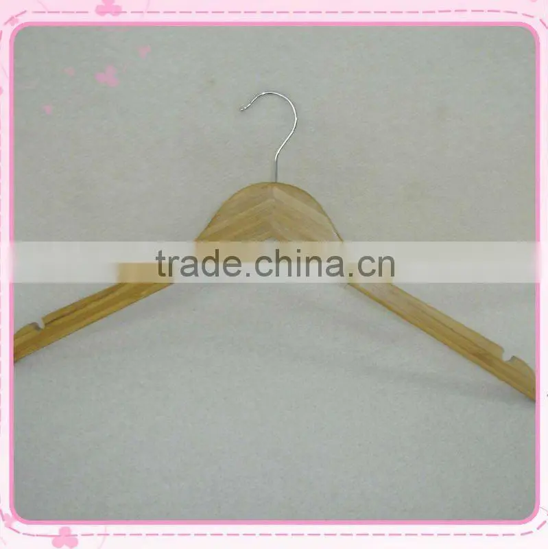 LING-25 natural luxury eco friendly bamboo hanger suits coats