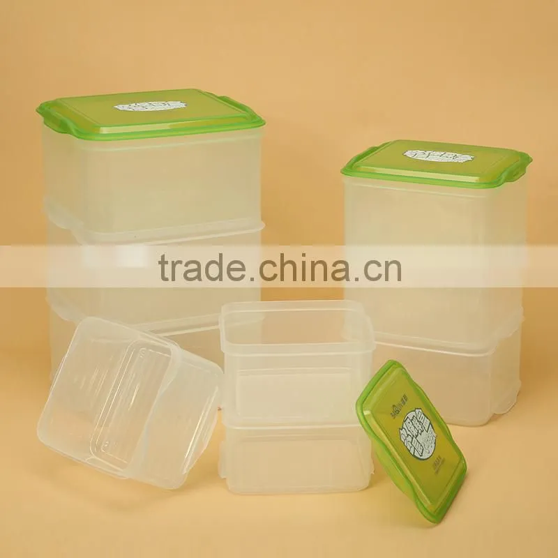 Square rainbow stackable plastic microwave food container