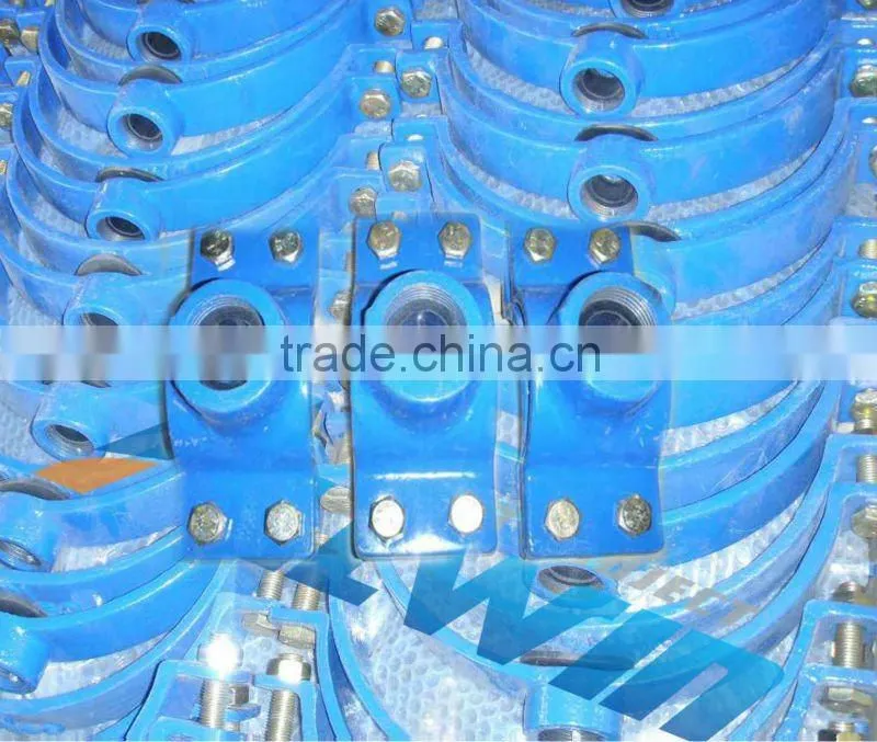 ductile iron saddle clamp for pvc/steel pipes