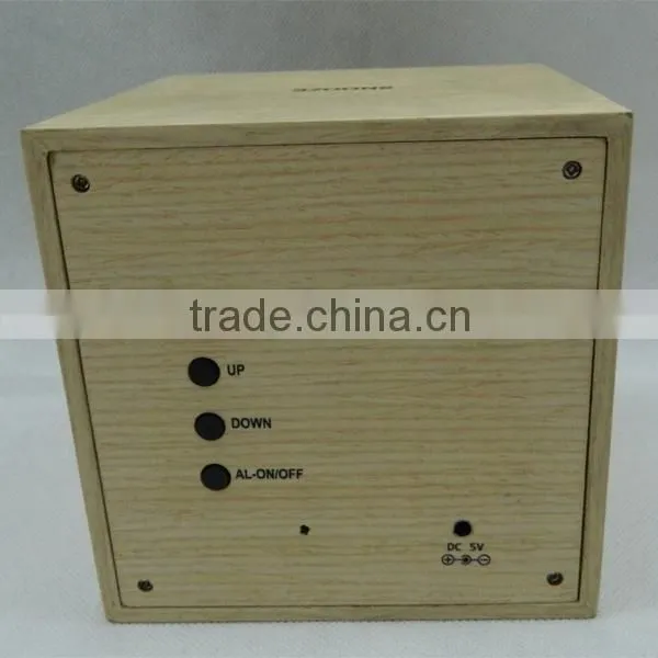 LED Digital Wooden Touch Alarm Clock with Calendar