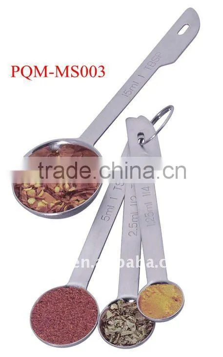 Hot selling 5 pcs stainless steel measuring spoon set 006