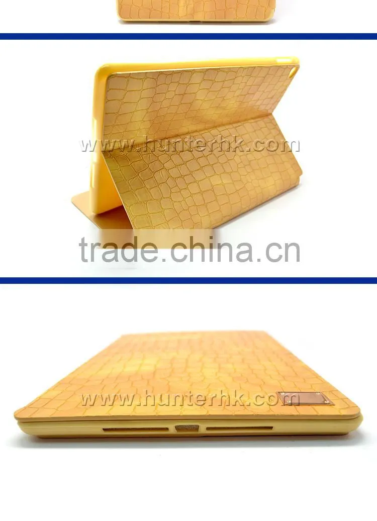 Khaki Colour Grid Square Tablet Case For iPad Pro