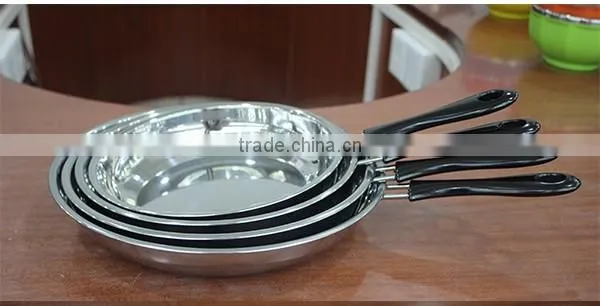 korean kitchen tool set wok round frying pan /saucepan set with long bakelite handles