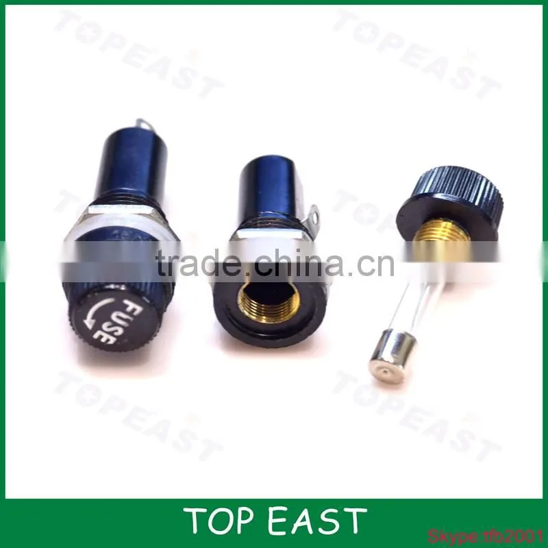 Heavy duty Bakelite Cover Copper Auto fuse holder for 5*20mm 6*30mm 6A 10A 250V