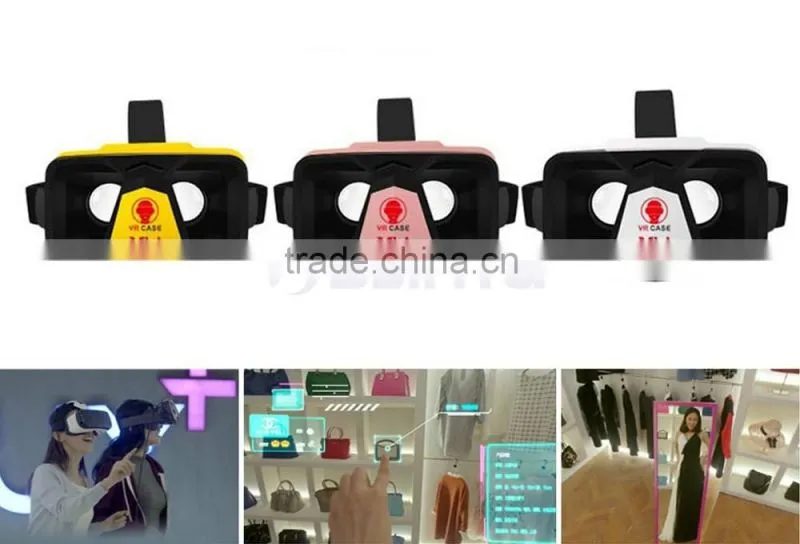Cheap 3D VR Headset Virtual Reality Personalized VR Mini Cute Glasses Case For iPhone 6S Plus Galaxy S6 S7 Edge