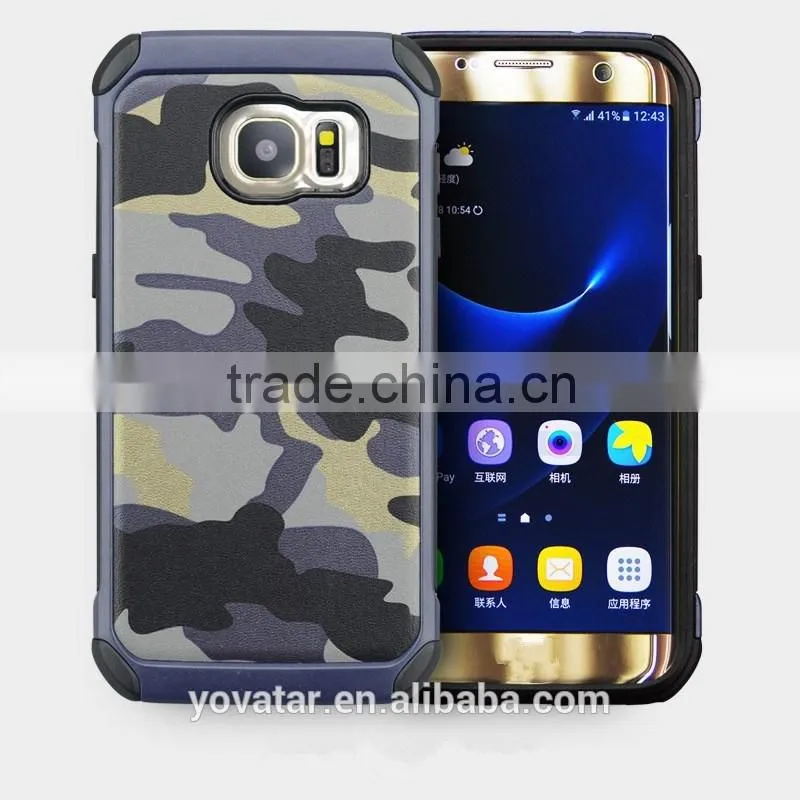 Camouflage Anti-Shock Mobile Phone Cover Armor PC-TPU Combo Phone Case For Samsung S7 S7Edge