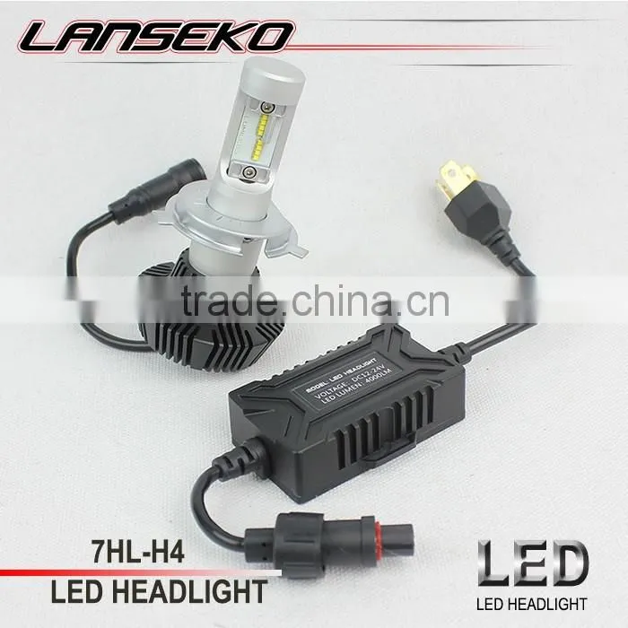 Brightest G7 led car headlight all in one fanless H4 led headlamp with perfect beam pattern