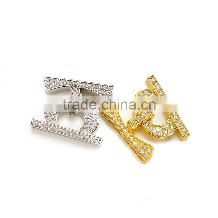CZ6624 mirco cz pave clasps for jewelry