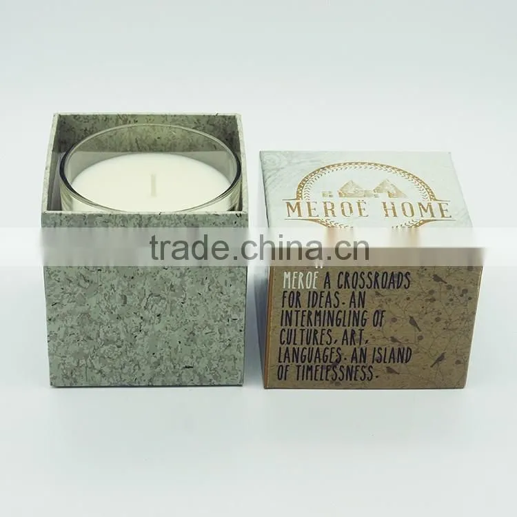 Custom scented soybean candle with carboard gift box