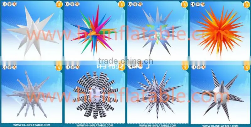 Illuminated christmas decorations sale inflatable star with colorful led light for event decoration
