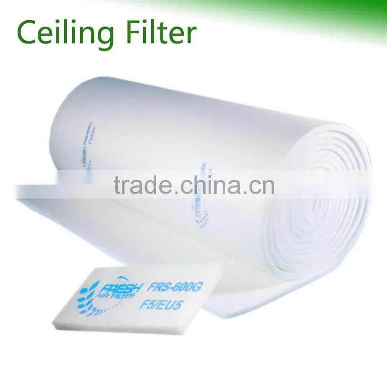 factory F5/EU5 ceiling filter for auto spray booth synthetic fiber