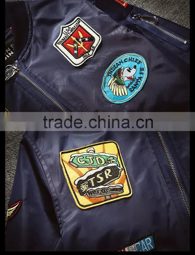 2016 Fashion Casual Outdoor Bomber Air Force Jackets with Retro Embroidery