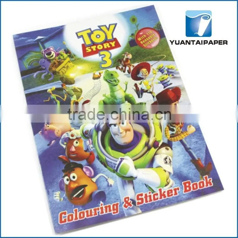 Soft paper cover printed color filling book for school