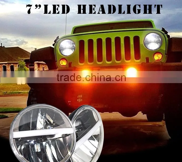 New arrival and smart design 30W 7" led headlight jeep wrangler