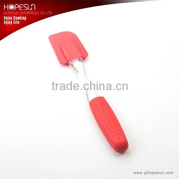 Best sell pastry tool pink best flat plastic kitchen spatula long thin spatula