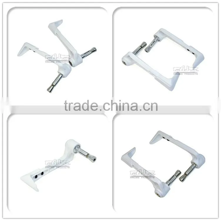 BJ-LG-004 White Bent Style Plastic Motorcycle Brake Clutch Lever Guard