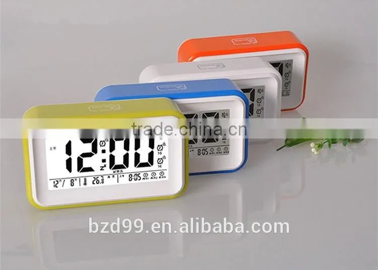 New Design Promotion Item Smart Voice Telling Multi-functional USB Digital LCD Display Alarm Clock