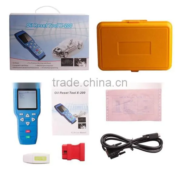 Free Update + Original Quality 2014 Newest X-200 X200 Oil Reset Tool,OBDII Diagnostic Tool,Oil Reset Tool X-200