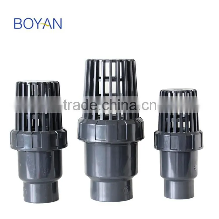 China suppliers Red PVC 20mm-160mm Plastic pump Foot Valve