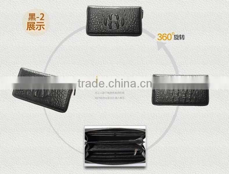 Unisex Men or Women Alligator Clutch 2016 fashion leather wallet in Guangzhou