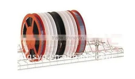 Three Sided 4 Shelf Cart 18"D x 36"W x 69"High with Rods and Tabs