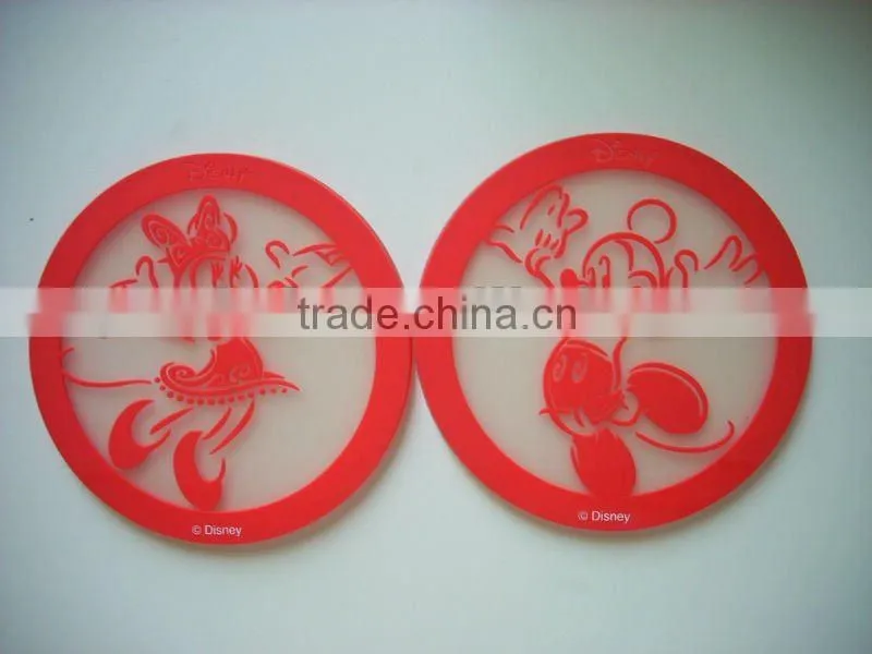 Wholesale gift items custom logo promotional 2D/3D rubber drink pvc coaster