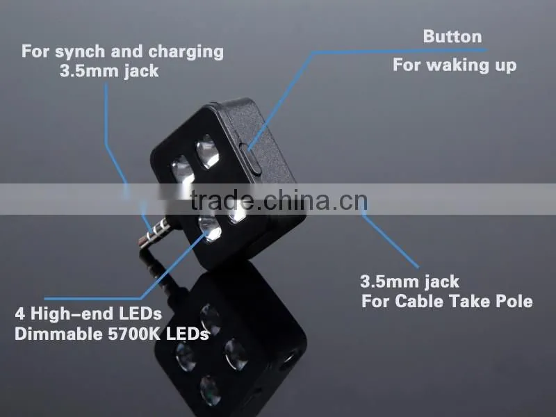Cell Phone Camera Micro Light- Fill Night Using Enhancing Flash Light Mini 4 LED Speedlite