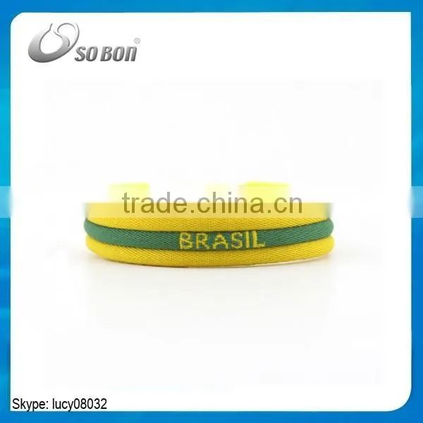 2016 sport bracelet, health negative ion sports country flag silicone bracelets