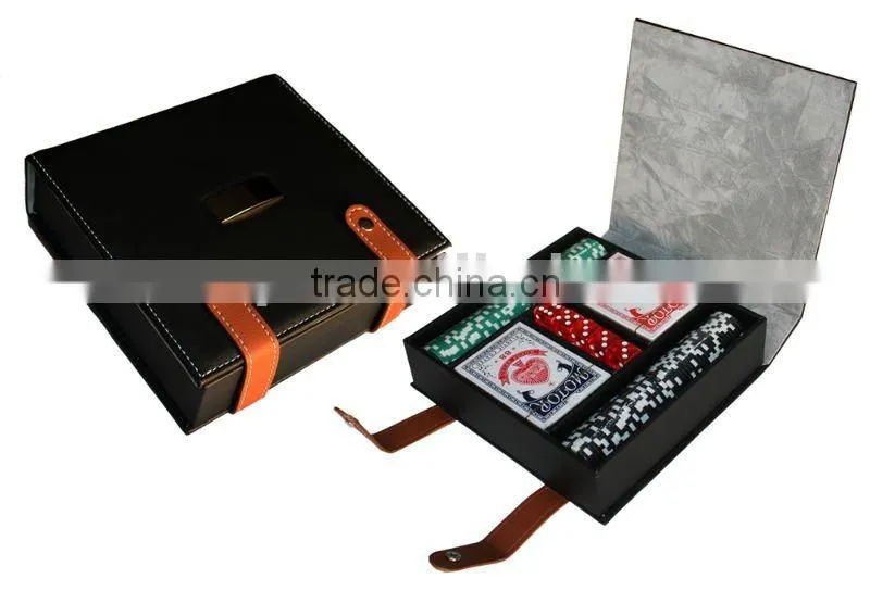 Leather Poker Chip Set