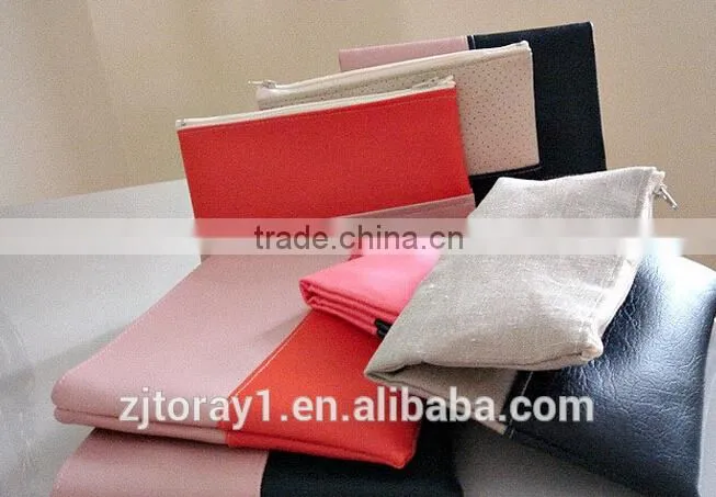 Orange and pink clutch bag faux leather clutch bag for women