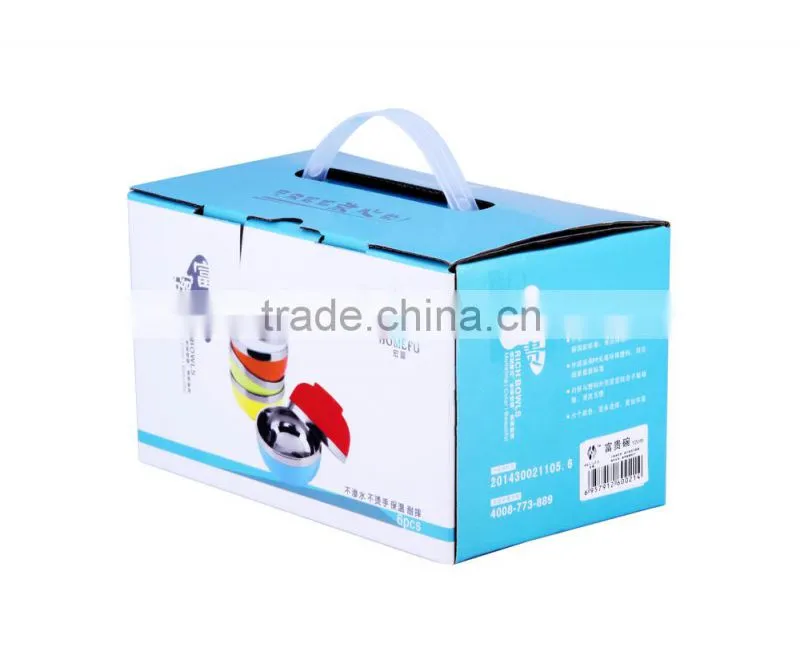 colorful wholesale double wall stainless steel soup bowl as seen tv